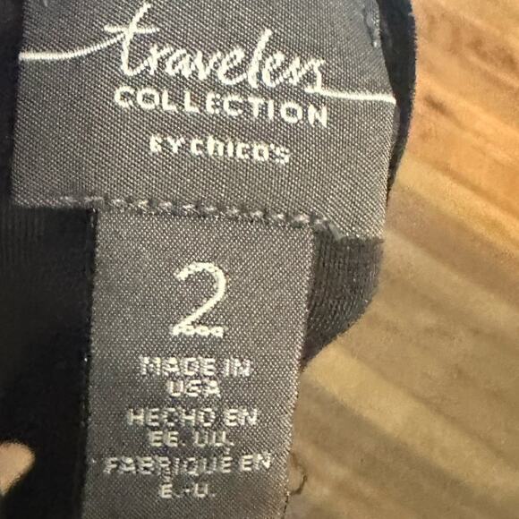 Chico’s Travelers Black Velvet Sleeveless Blouse – Luxe & Timeless - Picture 4 of 7